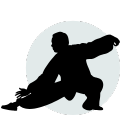 Illustrated person doing Tai Chi